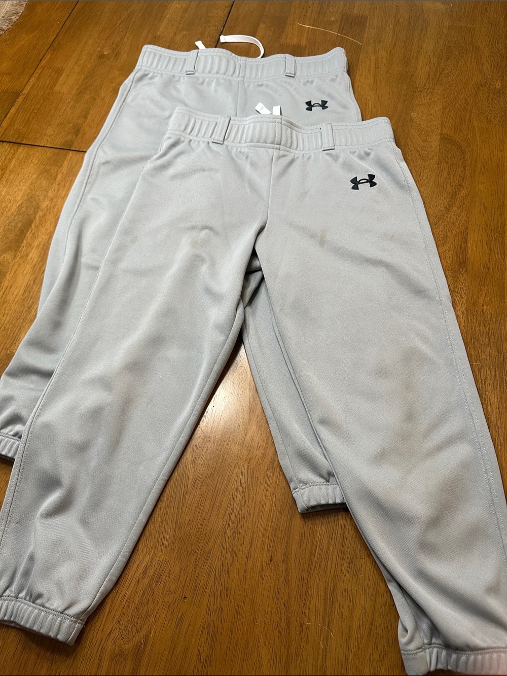 Baseball Pants Under Armour Boys Light Gray crop style